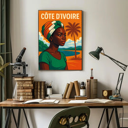 Côte dIvoire Portrait Poster