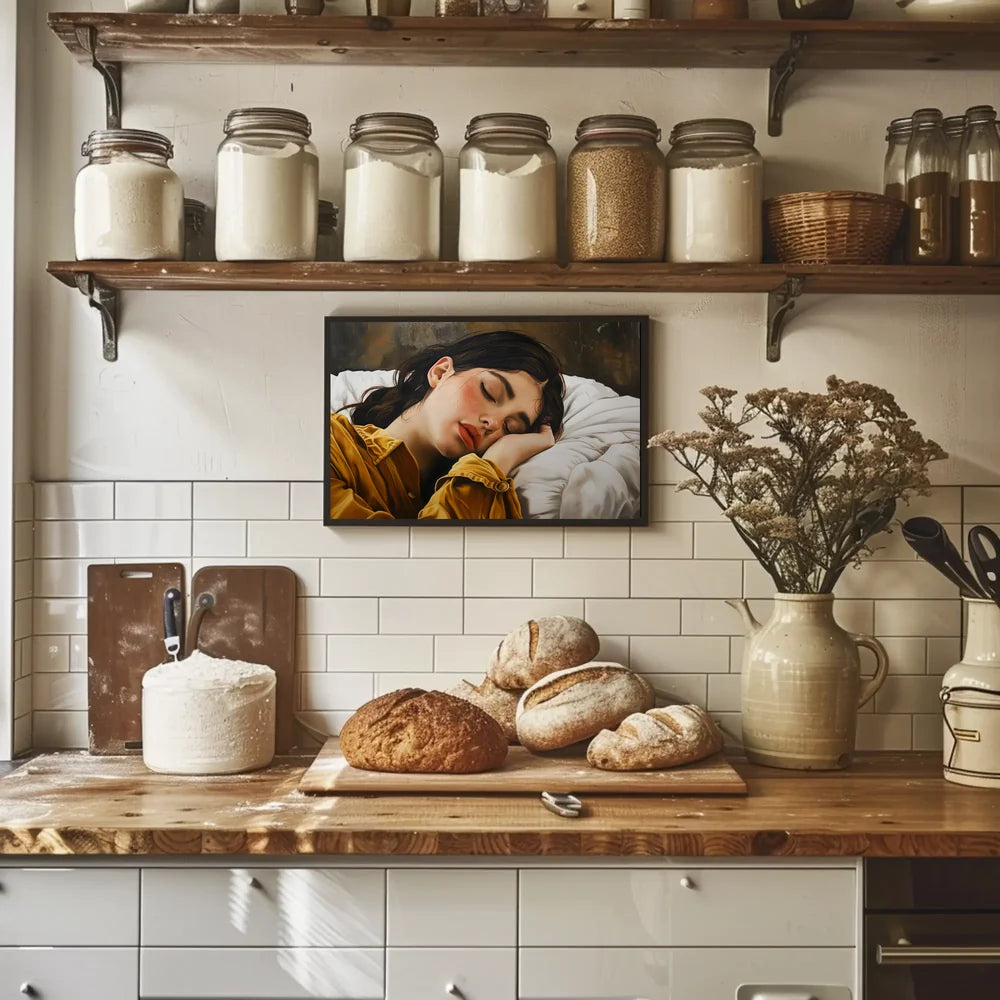 Serene Sleep: Hyper-Realistic Bedroom Art Print