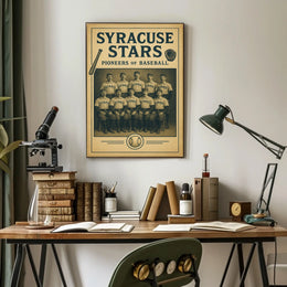 Syracuse Stars Pioneers of Baseball Poster Vintage Wall Art
