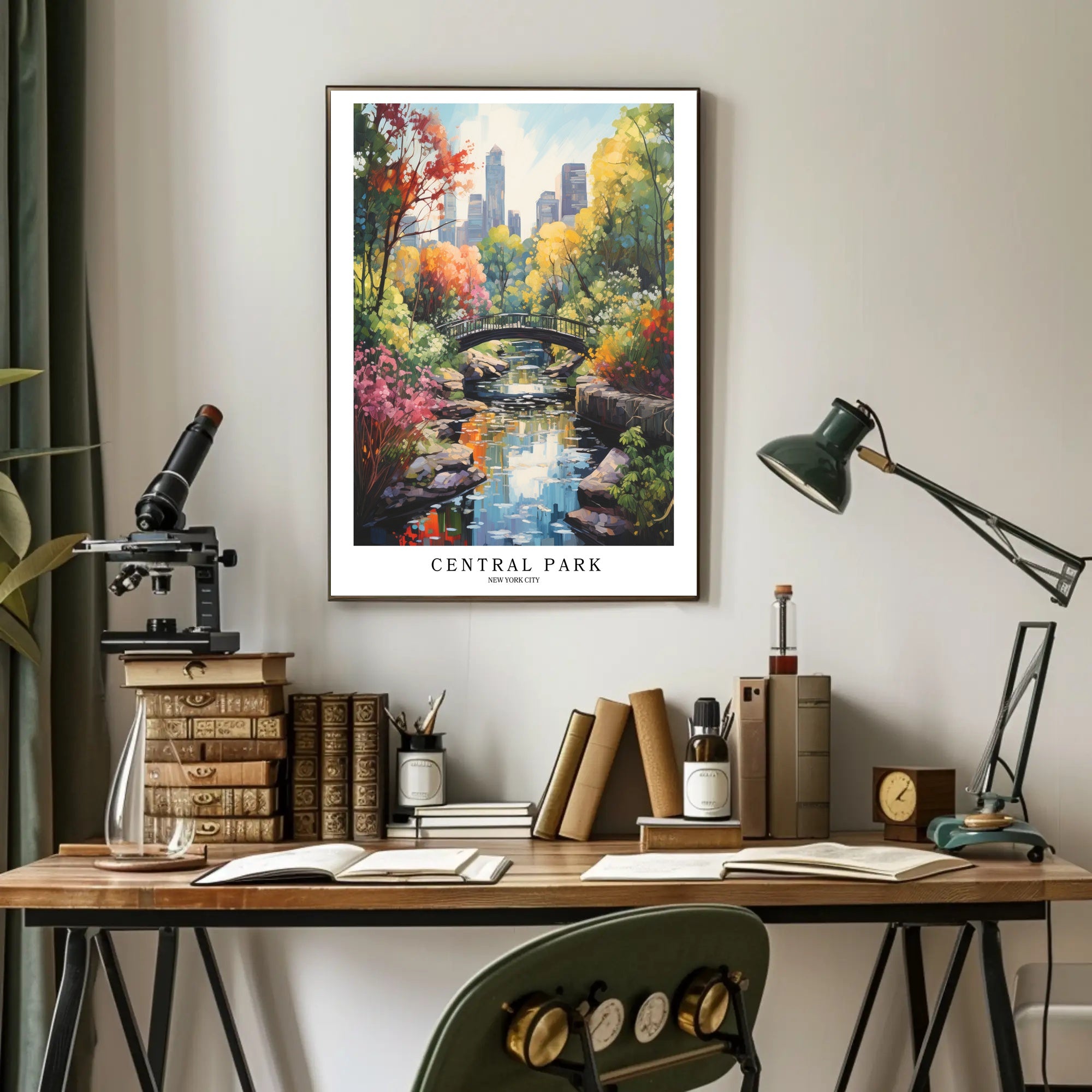 Central Park in Autumn, New York Cityscape Urban or Cityscape Poster PosterGoat