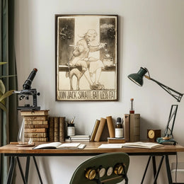 Jack Spratt Health Conscious WWII Propaganda Poster PosterGoat