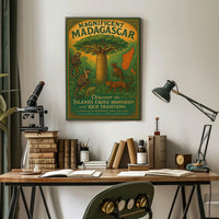 Magnificent Madagascar Adventure Vintage Travel Poster