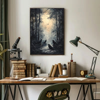 Enchanted Forest With Ravens Poster