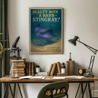Beauty with a Barb Stingray Poster