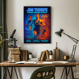 Jim Thorpe Iconic Sports Legend Poster