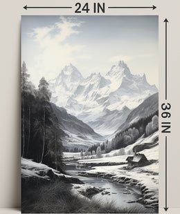 Serene Mountain Landscape Poster