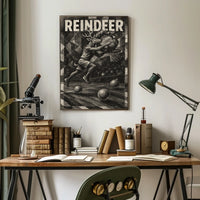 Reindeer Basketball Poster
