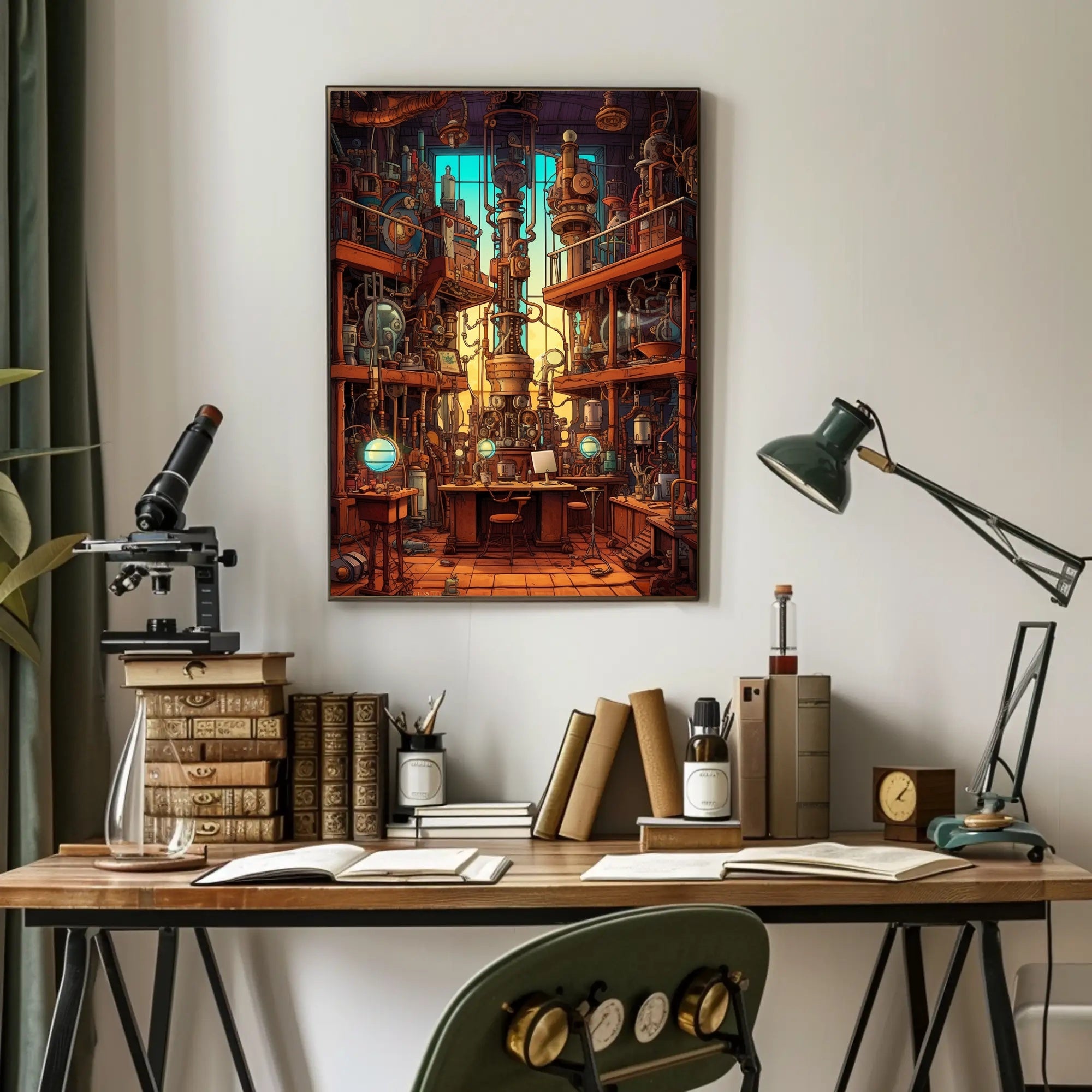 Steampunk Laboratory Poster