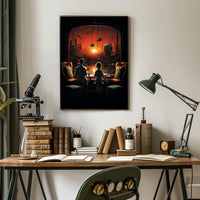 Futuristic Sunset Poster