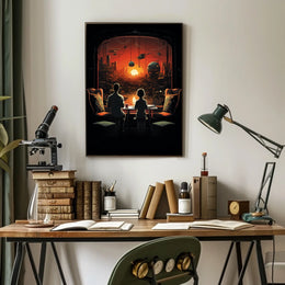 Futuristic Sunset Poster