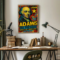 John Adams 2nd President of the United States Graffiti Pop Art Poster