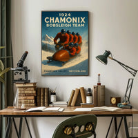 1924 Chamonix Bobsleigh Team Poster