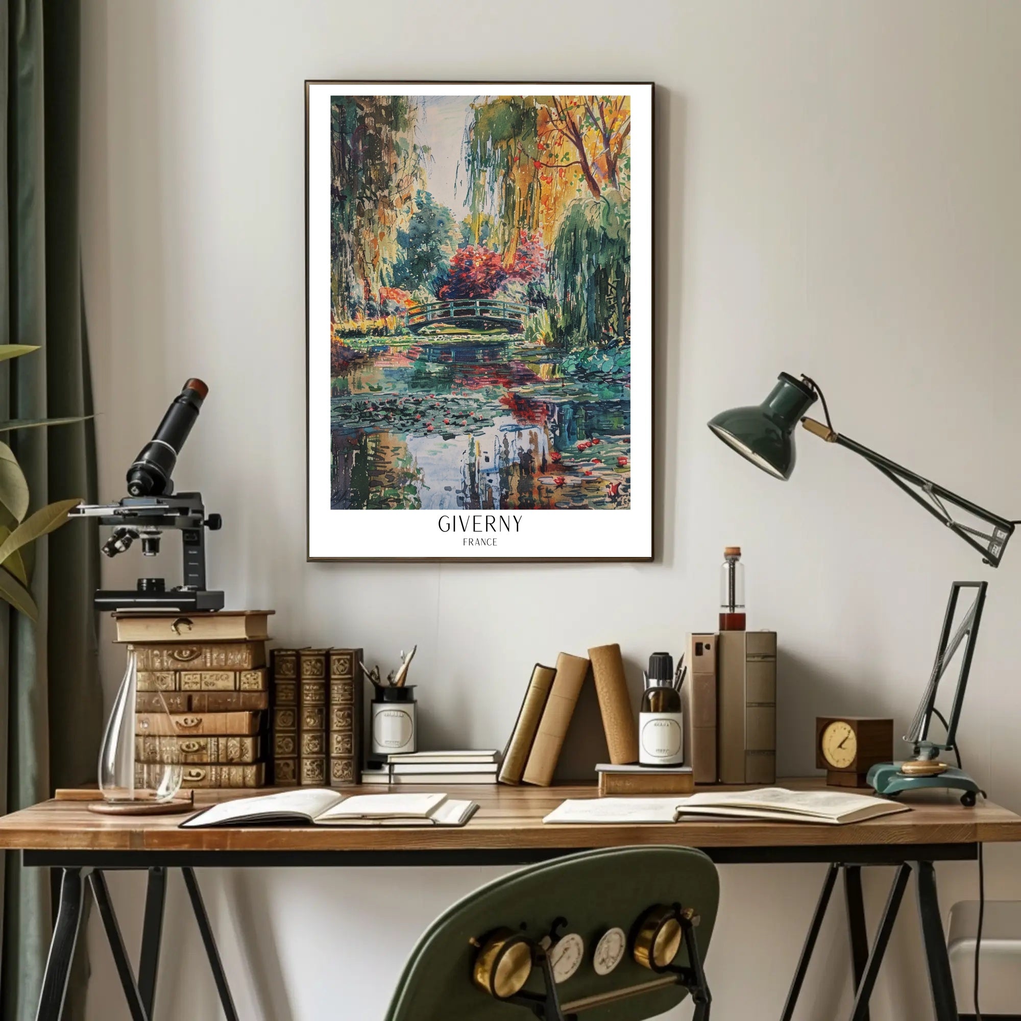 Giverny Garden Serenity: Impressionistic Artistic Poster PosterGoat