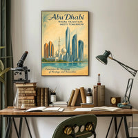Abu Dhabi Elegance: Tradition Meets Tomorrow Cityscape Poster