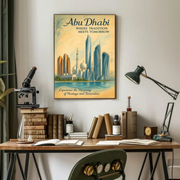 Abu Dhabi Elegance: Tradition Meets Tomorrow Cityscape Poster