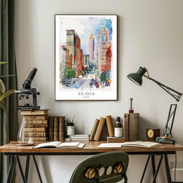 Atlanta Cityscape Poster PosterGoat
