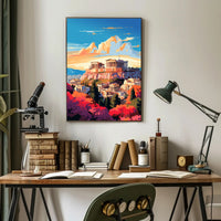 The Acropolis At Sunset Poster