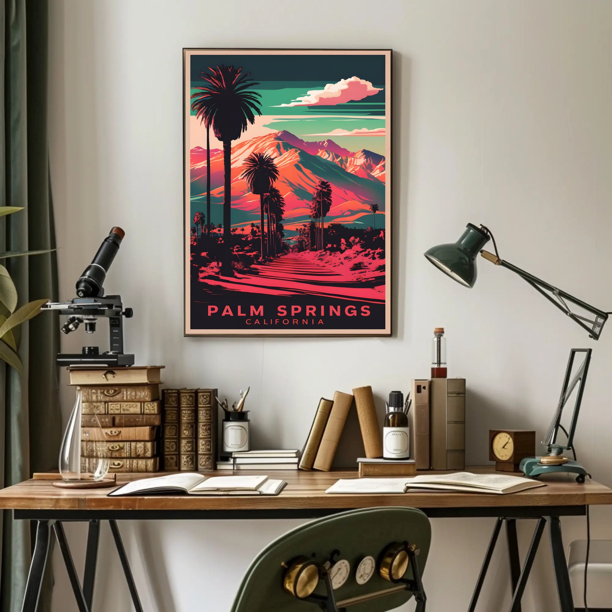 Palm Springs Retro Poster