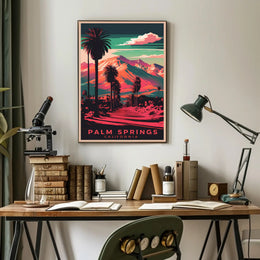 Palm Springs Retro Poster
