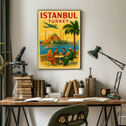 Istanbul Turkey Hagia Sophia Vintage Poster