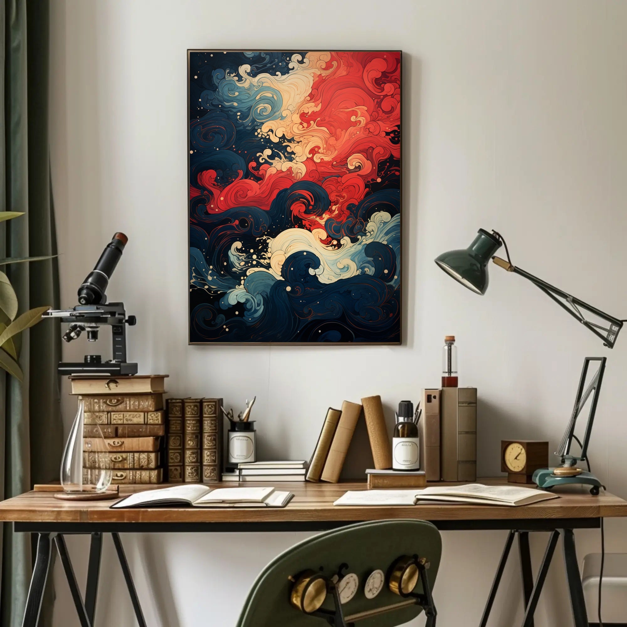 Abstract Waves Of Color Abstract Poster