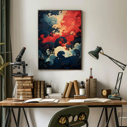 Abstract Waves Of Color Abstract Poster