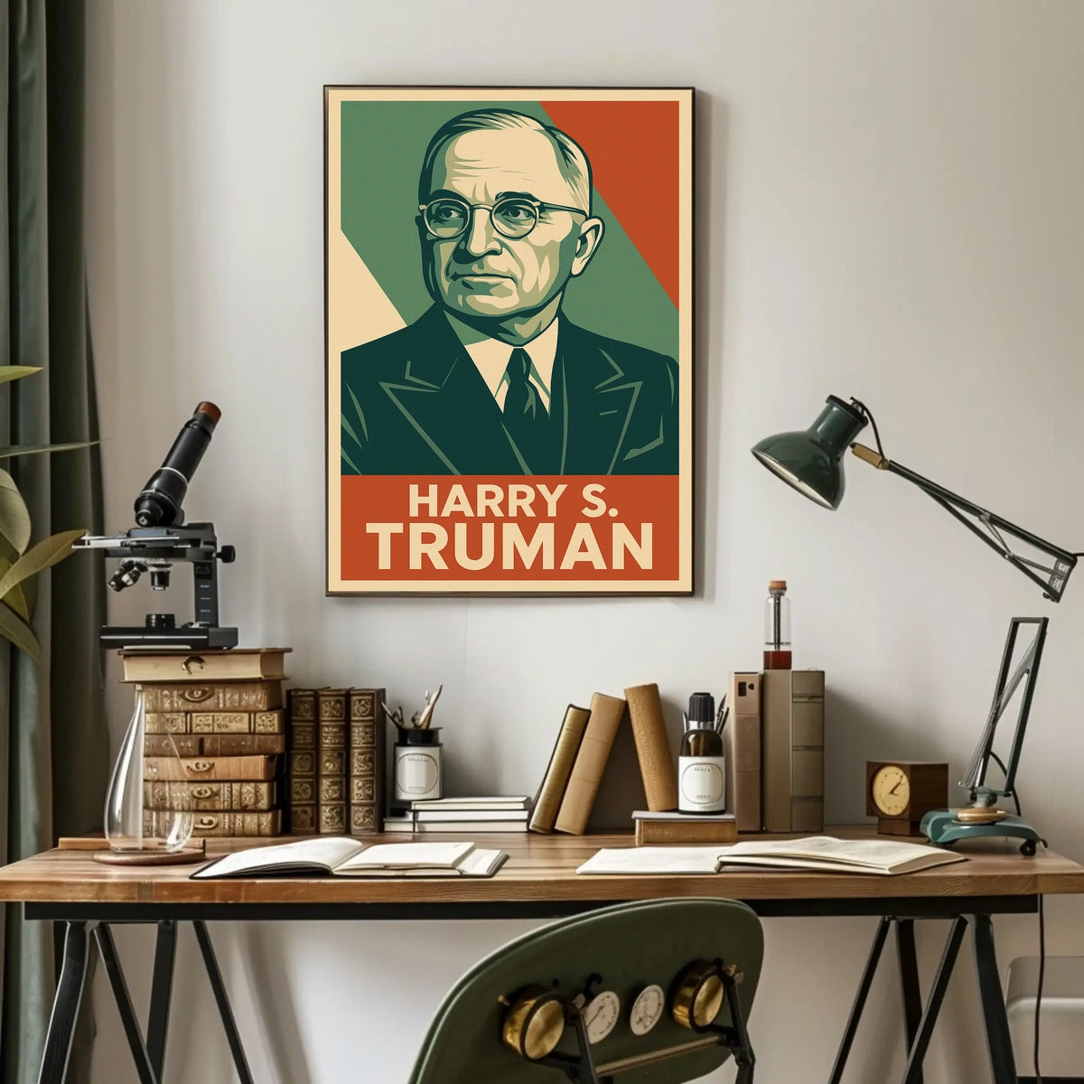 Harry S Truman Realism Photography Patriotic Poster
