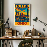 Toledo, Ohio A Vibrant Cityscape Poster