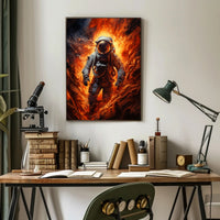 Astronaut In Flames Poster PosterGoat
