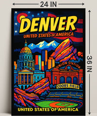 Denver United States of America Poster PosterGoat