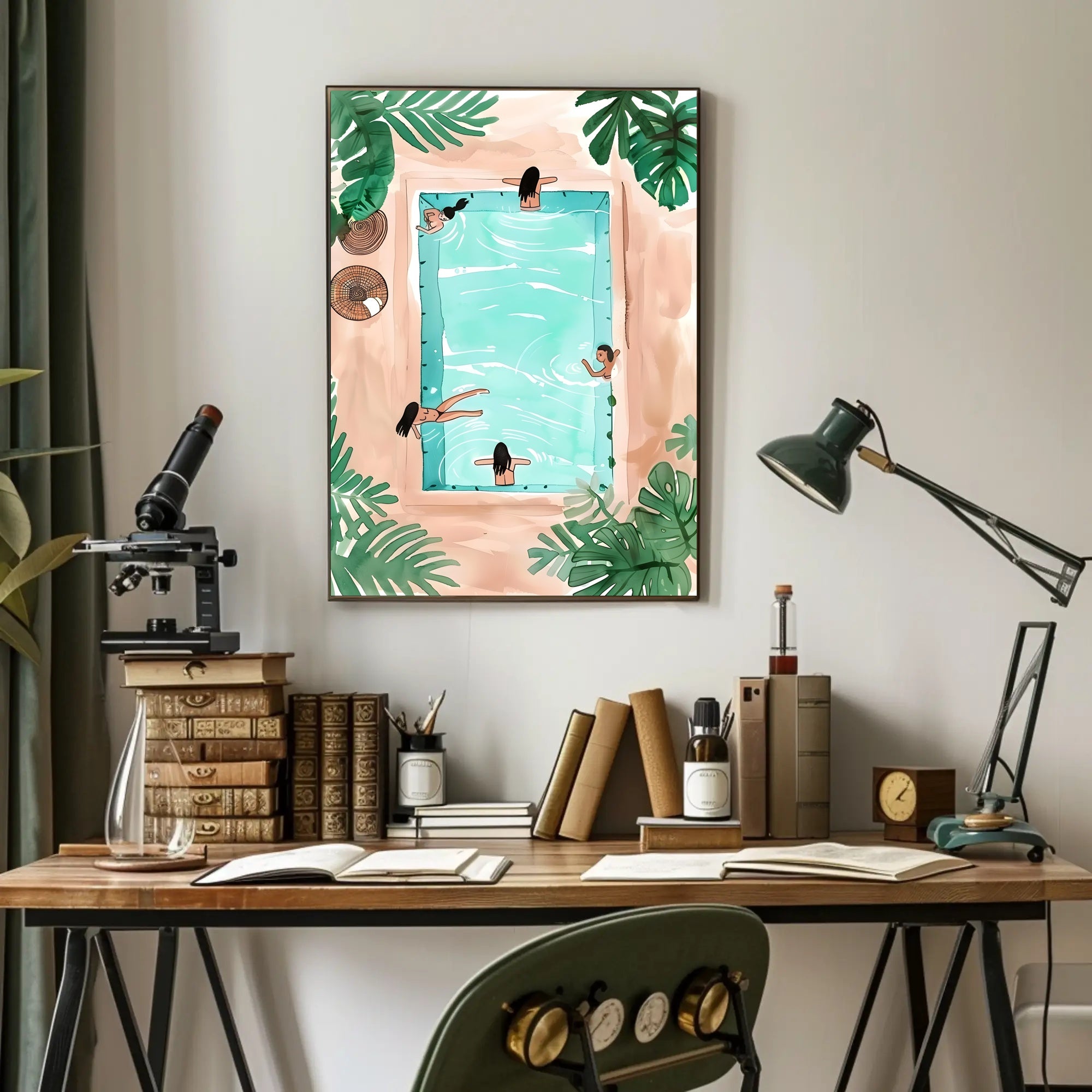 Tropical Poolside Relaxation Poster