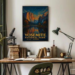 Yosemite National Park Vintage Travel Poster