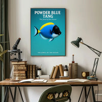 Powder Blue Tang The Jewel of the Ocean Poster PosterGoat