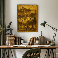 Memphis Riverfront Noël Poster