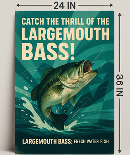 Catch the Thrill of the Largemouth Bass Poster PosterGoat