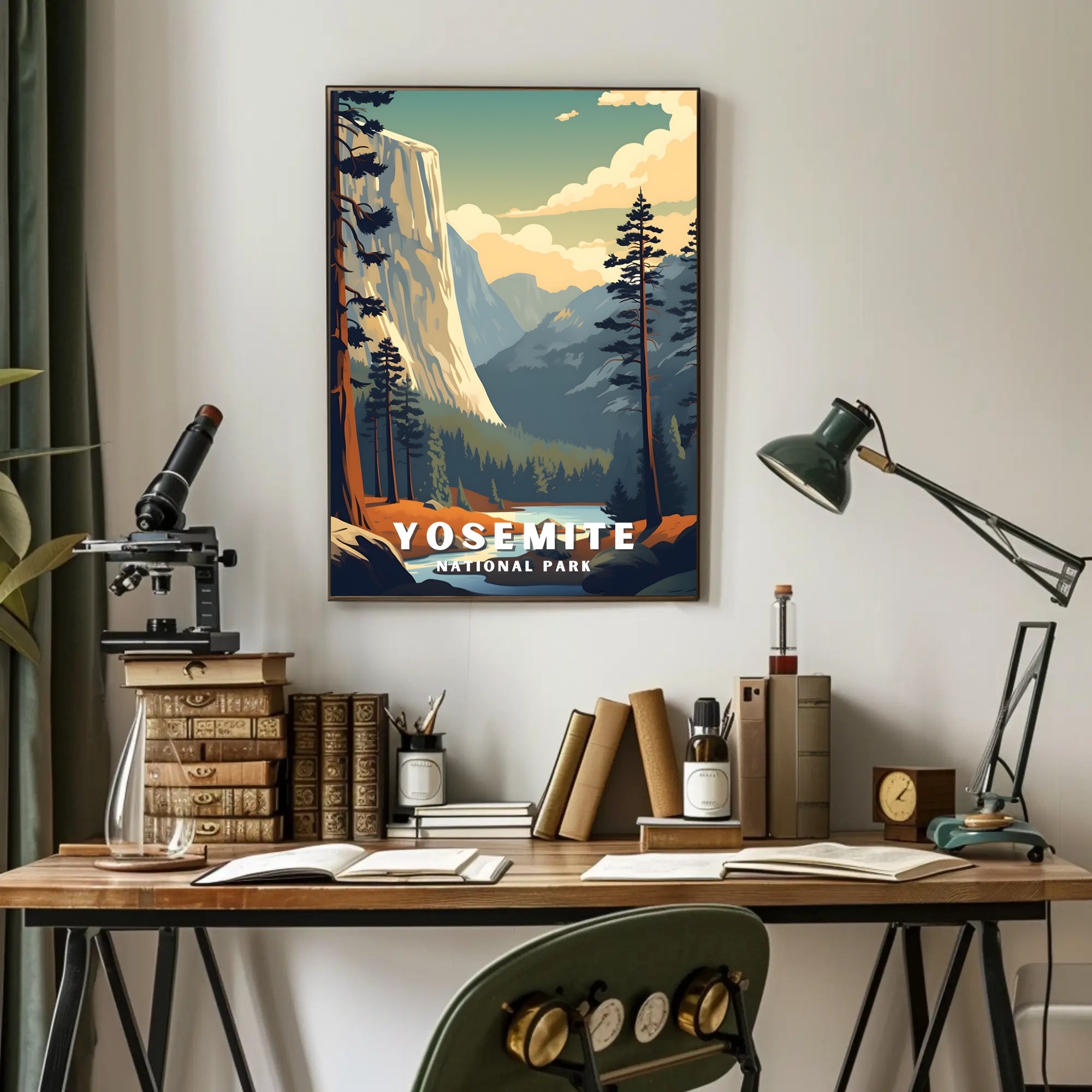 Yosemite Vintage Travel Poster Wall Art Print