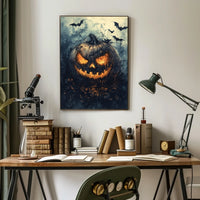 Halloween Mischief Artwork Featuring Jack-o'-Lantern Cultural Poster