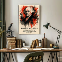 John Adams Watercolor Portrait Historical or Presidential Poster