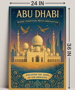 Abu Dhabi Fusion: Modern Meets Tradition Urban or Cityscape Poster
