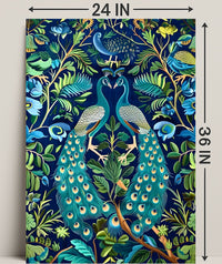 Exquisite Peacocks in Lush Foliage Animal Poster
