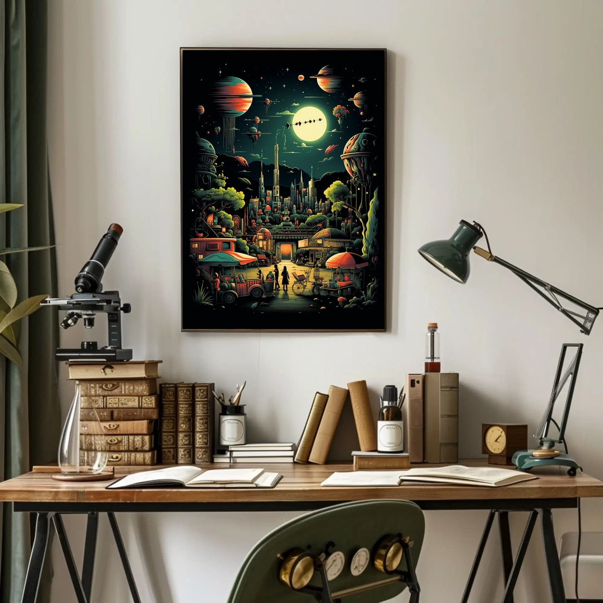 Cosmic Cityscape Poster