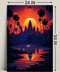 Sunset Over Tranquil Waters Poster