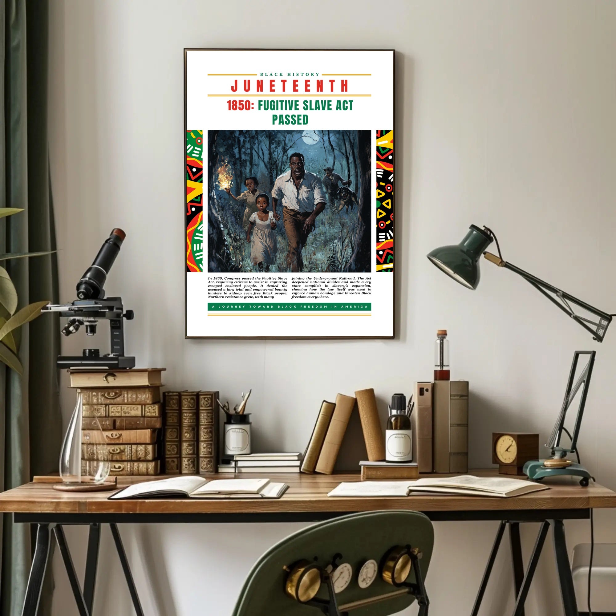 Black History Fugitive Slave Act Heritage Poster