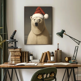 Festive Polar Bear Poster