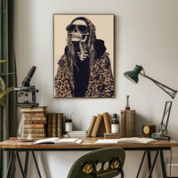Skeleton Fashion Gothic Illustrative Bold Poster
