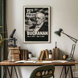 James Buchanan 15th President of the United States Digital Montaje Poster