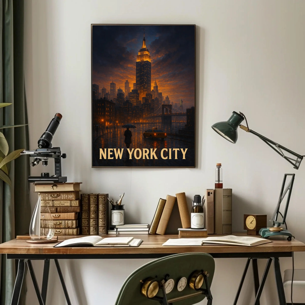 New York City at Dusk Poster