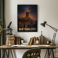 New York City at Dusk Poster