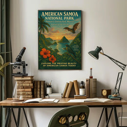 American Samoa National Park Scenic Travel Poster