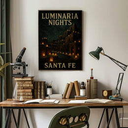Luminaria Nights in Santa Fe Poster